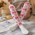 thumbnail image 4 of Minnieouse 1 par de medias por encima de la rodilla para mujer con estampado de otoño invierno cálido viaje de punto calcetines ajustados altos para mujer Medias Blanco Minnieouse AP013306-01, 4 of 6