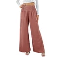 thumbnail image 4 of Pantalones sueltos para mujer pantalones de pierna ancha para mujer cintura alta transpirables color puro para uso diario para citas ANGGREK Otros, 4 of 7