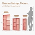 thumbnail image 3 of Mifurn 5-Cube Storage Organizer Bookcase, Bookshelf, Pink, 3 of 10