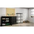 thumbnail image 4 of Pemberly Row Riveted Metal Wire Deck Shelving 4-Shelf Unit 18D x 36W x 60H Black, 4 of 13