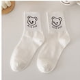 thumbnail image 1 of Calcetines de oso para niñas, calcetines japoneses bonitos de moda para primavera y verano, calcetines de algodón, calcetines blancos finos de verano coreanos, 1 of 5