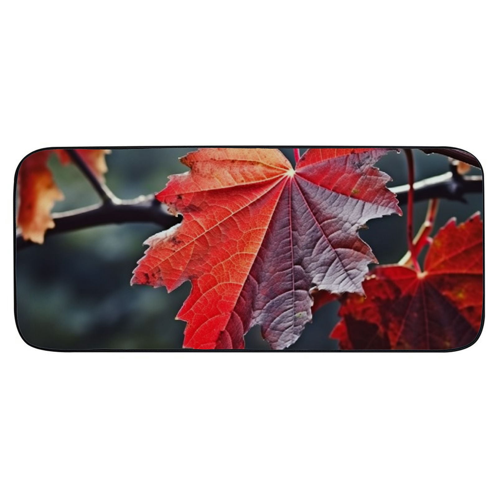 PHYHOO Decorative Door Mat, Door Mat with Non-Slip Rubber Backing, Easy Cleaning, Traps Dirt, Rug for Entry, Patio, Garage - Wine Leaf Wine Harvest Vineyard Plant Autumn 19.68*47.24 in