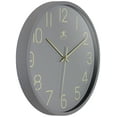 thumbnail image 4 of Infinity Instruments Stencil Plastic 14" Indoor Wall Clock with Arabic Numbers on Clocks Face, Silent Movement, Light Grey, 4 of 7