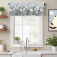 thumbnail image 2 of Valance Curtains for Windows Dandelion Oil Painting Kitchen Curtians Window Treatment White Blue Vintage Topper Curtain Rod Pocket Valances for Kitchen Bathroom Living Room 60x18in, 2 of 9