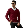 thumbnail image 5 of Sherrylily Men V Neck Sweater Knitted Jumper Long Sleeve Pullover, 5 of 5