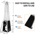 thumbnail image 4 of OuterMust Pyramid Patio Heater 48,000 BTU Outdoor  Propane Heater with Wheels,Black, 4 of 10