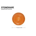 thumbnail image 2 of Ceramic Handcrafted Serving Quarter Plates Set Of 4 - 7 Inch, Sunlight-Orange | Hand Painted | Stoneware - Dinnerware | Scratch Resistant, Microwave & Dishwasher Safe, 2 of 3