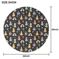 thumbnail image 6 of Black Princess Castle Rainbow Pattern Round Tablecloth 60"x60",Wrinkle Wipeable Table Cloth for Kitchen Dining Room Picnic Patio Party, 6 of 6
