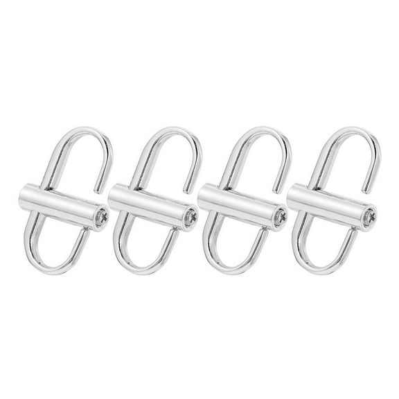 OFFIGAM Metal Adjustable Slide Buckles Bag Strap Adjustment Buckles Silver Steel 4Pcs 0.8x0.6in