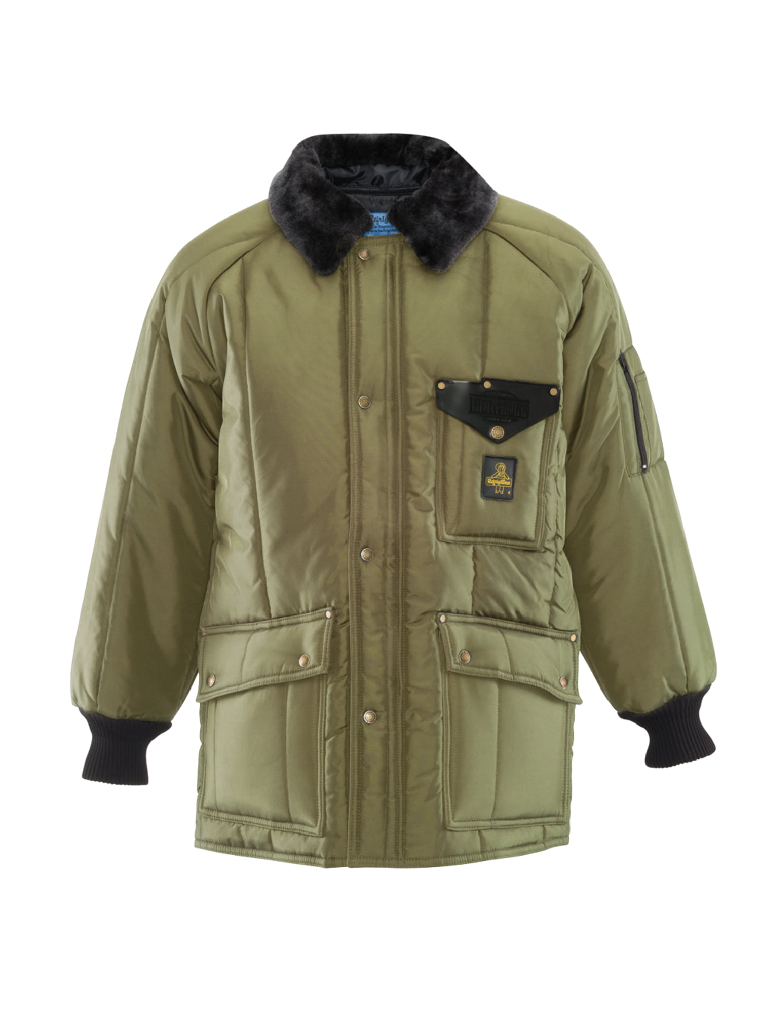 RefrigiWear Mens Water-Resistant Insulated Iron-Tuff Siberian Workwear Jacket with Soft Fleece Collar
