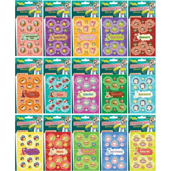 Just For Laughs Dr. Stinky's Scratch N Sniff Stickers 15-Pack 405 Stickers (Series 4)