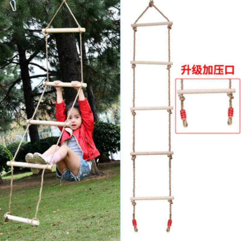 Climbing Ladder Rope Treehouse Swing Set Cargo Net Outside Child Play House 