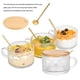 thumbnail image 3 of Ounissouiy Elegante juego de tazas de vidrio, fácil de limpiar y regalo, taza de desayuno, juego de tazas de té, tazas de vidrio, tazas de Juegos de servir café y té 3 Girasoles estilo 450ml, 3 of 6