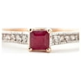 thumbnail image 4 of Galaxy Gold 14k Solid Rose Gold Immediate Delight 0.65 ct Ruby Diamond Ring (6.5), 4 of 4