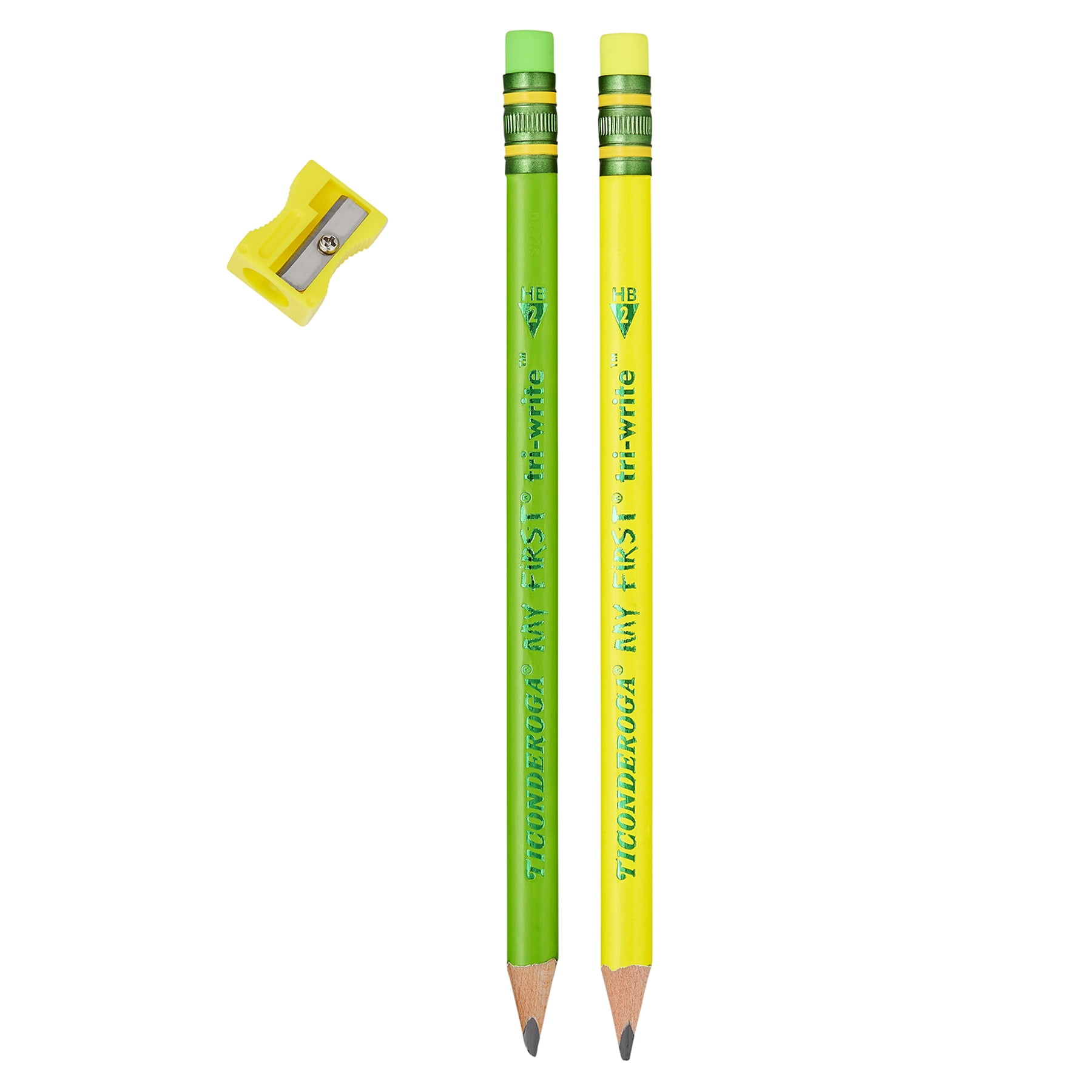 Ticonderoga My First Tri-Write Wood-Cased Pencils, Neon Assorted, 2 Per Pack, 12 Packs