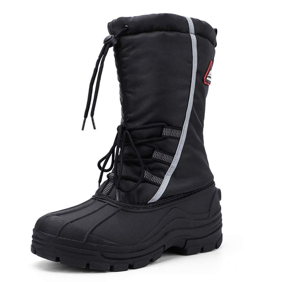 Botas de nieve ALEADER impermeables y cálidas para hombre, color negro
