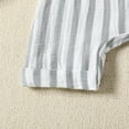 thumbnail image 7 of AJTQTH Sleeveless Rompers for Girls Boys Baby Unisex Cotton Comfy Jumpsuit Striped Button Closure Playsuit Summer Casual Comfy Crewneck Onesie for Home Sleep Clothes Gray 12 Months, 7 of 7