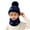 Navy, variant on Kids Hat and Gloves Winter Unisex Kids Knitted Cap and Lined Neck Warmer Printed Soft Warm Cold Weather Set for Boys Girls Toddler Black 2 Years-6 Years
