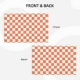 thumbnail image 4 of Table Placemats Set of 4-12x18 in Faux Linen Double Heat Resistant Place Mats, White Orange Squares Checkerboard Cloth Indoor/Outdoor Placemats, Washable Table Mats for Dining, Kitchen, Party, 4 of 6