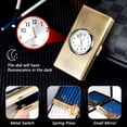 thumbnail image 4 of Cigarette Case for Woman or Man,Retro Metal Cigarette Case Box with Watch- Credit Card Holder Protective Security Wallet for Men and Women (Brozne), 4 of 7