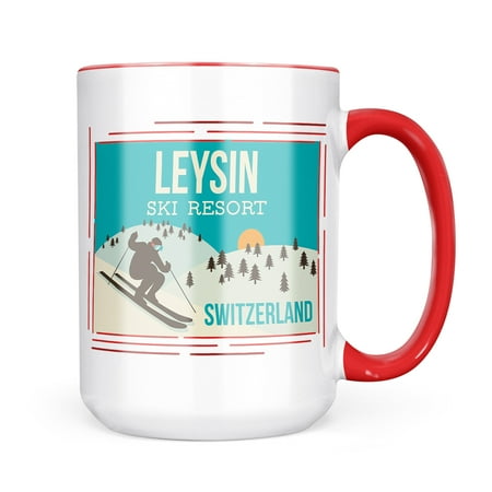 

Neonblond Leysin Ski Resort - Switzerland Ski Resort Mug gift for Coffee Tea lovers