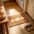 thumbnail image 6 of White Pumpkin Front Door Mat Non-Slip Backing | Autumn Imitation Coir Welcome Doormat White Wavy Edge Thanksgiving Decorative Mat for Outside Home Entrance Porch (15.7"*23.5"), 6 of 6