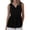 *Black, variant on Women's V Neck Sleeveless Flowy Peplum Blouse ,Casual Solid Color Tank Top Navy,Womens Plus S