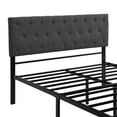 thumbnail image 4 of Storage Platform Bed Frame with a Drawer, Full Upholstered Bed Frame with Classic Headboard, Full Floor Bed Frame, Mattress Foundation, No Box Spring Needed, Easy Assembly, 4 of 10