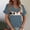 Blue, variant on Womens Summer Tops Womens Summer Tops Women Summer V Neck Cute Chick Print Short Sleeved T Shirt S