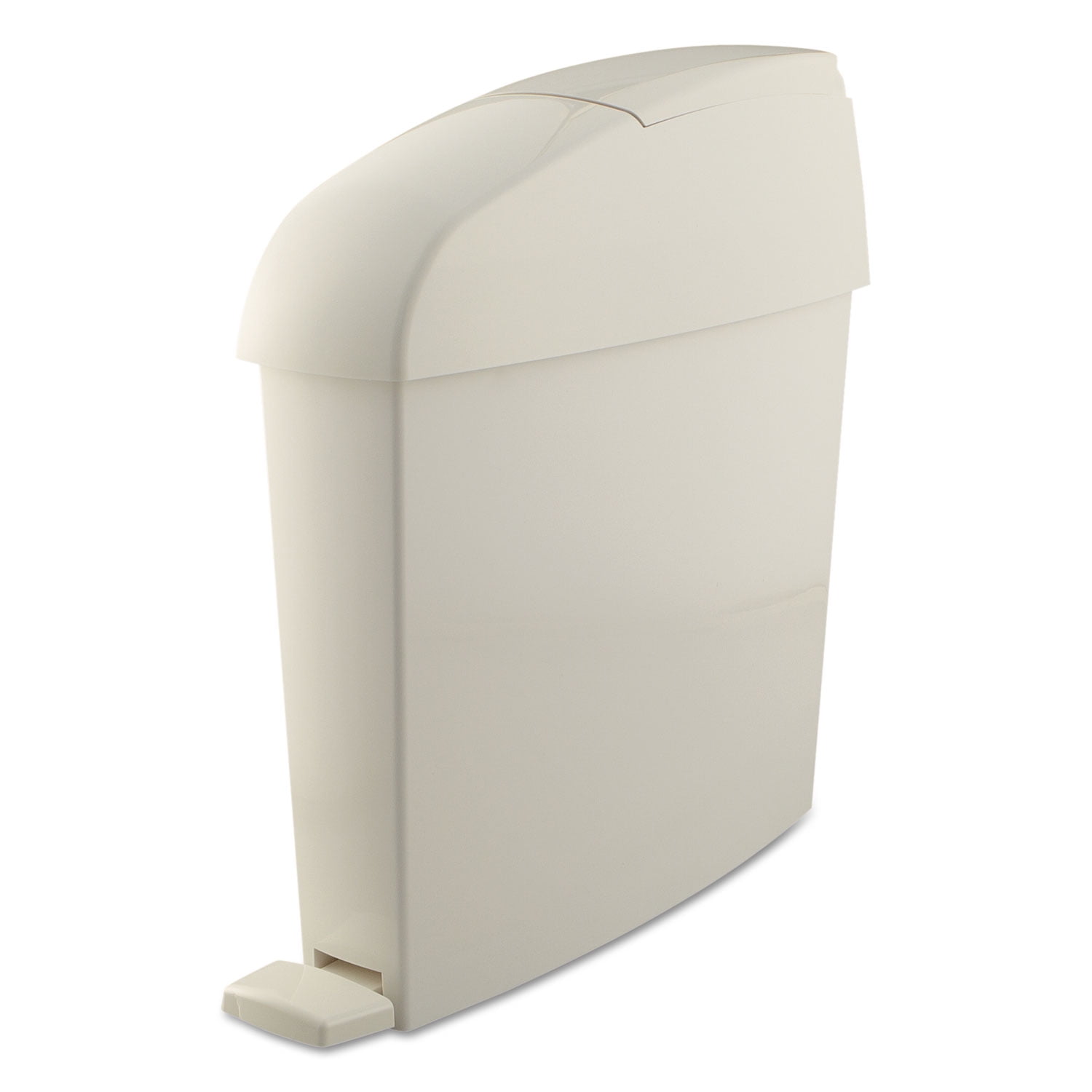 Sanitary Bin, Rectangular, Plastic, 3 gal, White
