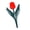 Red, variant on Decorative Tulips Flower Design Stake Fence Plastic Garden Border Interlocked Garden Fence for Yard and Walkways