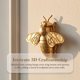 thumbnail image 3 of unbranded De Pared Abeja De Latón Dorado Con Apariencia Para Adornar Salas Y Cocinas, 3 of 8