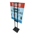 thumbnail image 3 of FixtureDisplays Support d'Affiche Léger (4lbs) Hauteur Réglable 44-84 Pouces Menu de Marketing Support Publicitaire Magasins Signalisation Affichage Distanciation Sociale 15205, 3 of 6
