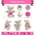 thumbnail image 2 of DolliBu Happy Mother's Day Moose Plush Hand Puppet - Cute Stuffed Animal Present With Pink Heart Message for Best Mommy, Grandma, Wife, Daughter - Cute Wild Life Plush Puppet Toy Gift - 11 Inches, 2 of 6