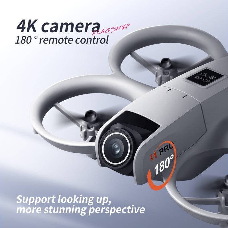 Mini Drone with HD Camera, RC Quadcopter with 360° Flip, Obstacle Avoidance, 180° Adjustable Camera, One Key Take Off/Land, Optical Flow Position, 2 Batteries