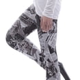 thumbnail image 6 of Womens Classic Retro Newspaper Beautiful Women Printed Leggings Casual Ankle Len, 6 of 7