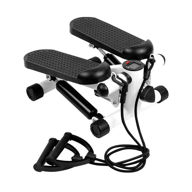 Escaladora Portátil con Bandas de Resistencia y Pantalla LCD, Stepper Fitness para Cardio y Tonificación en Casa