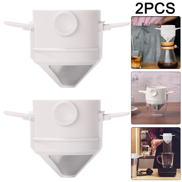 2 Uds Filtro Plegable Hecha A Mano Sin Papel () Blanco