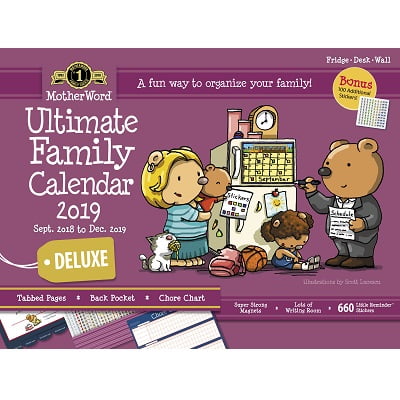 CALENDAR-MOTHER WORD LARGE DELUXE 18X13.5 ENGLISH 2019 | Walmart Canada