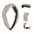 thumbnail image 3 of Unique Bargains 1 Pc Grace Porcelain Pattern Wide Cross Knot Headbands for Women Pink, 3 of 6