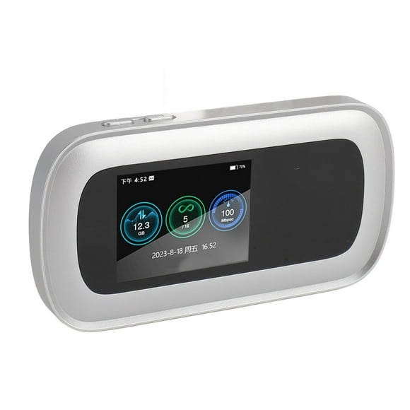 Enrutador Wifi 5G, Pantalla Lcd de 2.5 Pulgadas Banco de Energía Móvil Ranura de Tarjeta Sim del Enrutador de Hotpot Móvil con Batería Incorporada de 10000 Mah para viajar