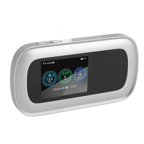 Enrutador Wifi 5G, Pantalla Lcd de 2.5 Pulgadas Banco de Energía Móvil Ranura de Tarjeta Sim del Enrutador de Hotpot Móvil con Batería Incorporada de 10000 Mah para viajar