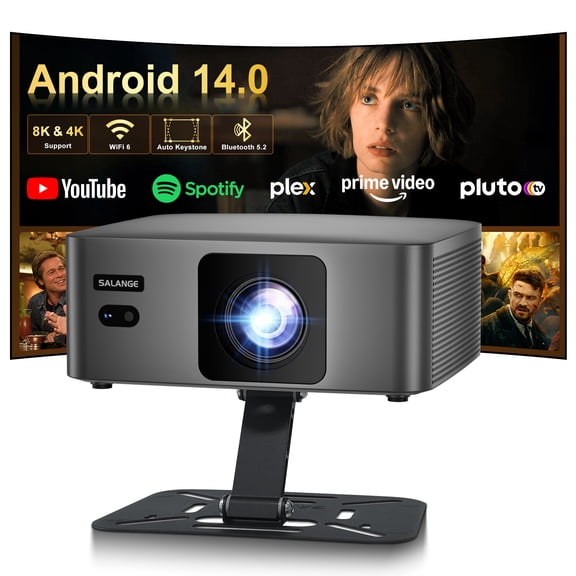 Salange Native 1080P 15000LM 4k&8k Support Movie Projector(Projector Stand Included),300" Display Full HD Home Theater
