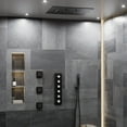 thumbnail image 2 of CASAINC 4-Spray Dual Shower Head 20 in. x 24 in. Ceiling Mount Fixed and Handheld Shower Head 2.5 GPM with 3-Jet in Matte Black, 2 of 10