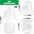 thumbnail image 3 of ‎TACYKIBD Transparent Nursery Pots 4Inch with Humidity Domes for Seeds Starting, Clear Plastic Plant Pots with Drainage Holes (4Inch, 30Pcs,Clear Pots with Lids), 3 of 10