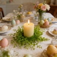 thumbnail image 4 of Easter Small Candle Ring Wreath Mini Pillar Candle Holder Wreath Artificial Berries Spring Wreath for Home Kitchen Front Door Window Porch Wall Table Cnterpieces Decor, 4 of 5