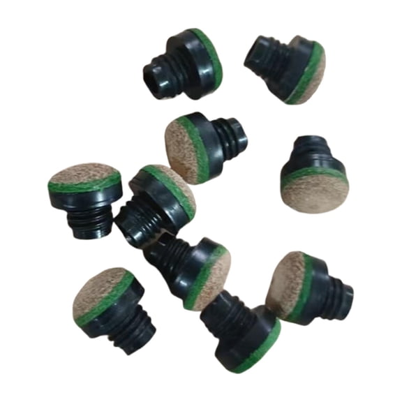 GARENDE 10 Pieces Billiard Pool Cue Tips 12mm Snooker Cue Tips for Billiards Players