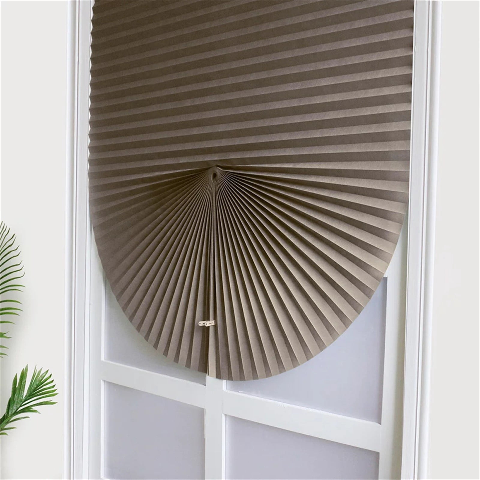 ZMKIAG No Tools Adhesive Pleated Blackout Blinds – Window Shades, No Drill Temporary Blinds, Cordless Room Darkening Paper Shades – For Office, Living Room, Bedroom