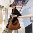 thumbnail image 4 of Bolso bandolera de mujer Bolso de hombro casual de moda de lona Satchel femenino (marrón), 4 of 8