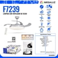thumbnail image 2 of Ventilador de Techo con Lámpara LED de 42" Color Blanco Megaluz  F7239, 2 of 2